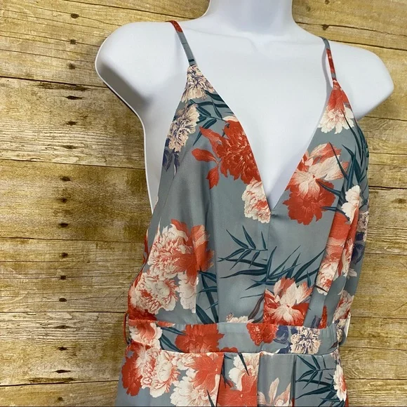 J’Atiste by Amy long line pants jumper romper floral print size medium - Picture 4 of 16